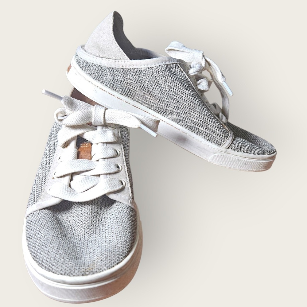 OluKai Pehuea Li Womens 6 Grey Taupe Mesh Lace Up Sneakers 20379-2020